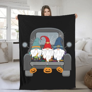 Discover Halloween Gnomes Pumpkin Cute Creepy Halloween Fleece Blankets