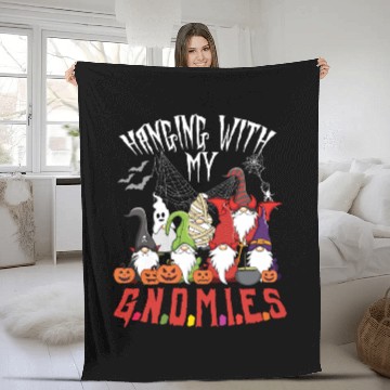 Discover Hanging With My Gnomies Halloween Gnomes Fleece Blankets