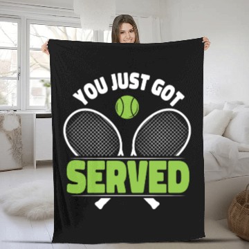Discover Funny Tennis Player Racket Friends Fleece Blankets