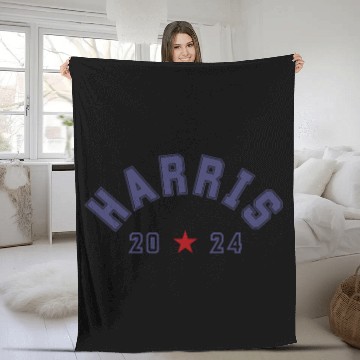 Discover Kamala Harris 2024 Athletic Typography Fleece Blankets