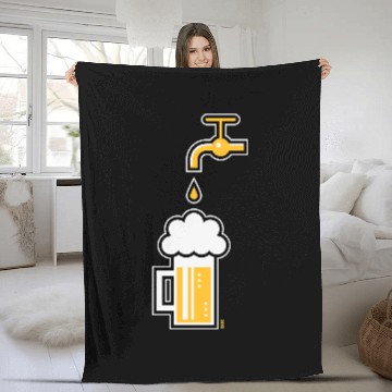 Discover Beer Mug & Tap (Keg Beer / Draft Beer / 3C) Fleece Blankets