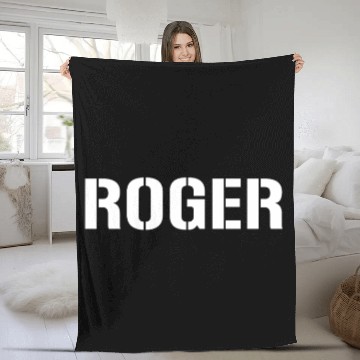 Discover Roger Military Veteran Slang Message Received Fleece Blankets