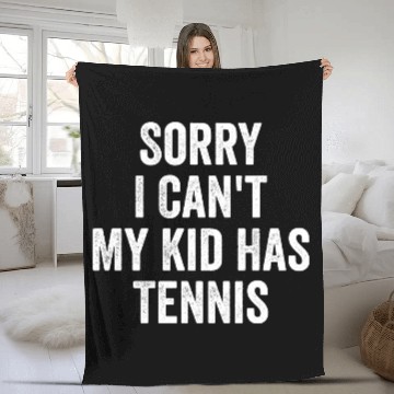 Discover Tennis Parent Tennis Mom Dad Funny Fleece Blankets