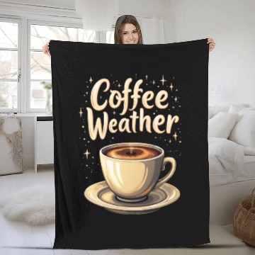 Discover Coffee Weather Fleece Blankets