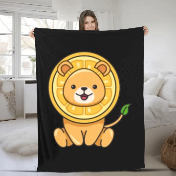 Discover Lion Lemon Design for Lions Lovers Fleece Blankets