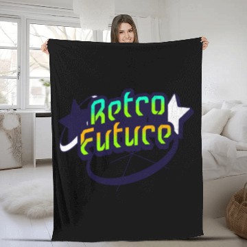 Discover Retro Future - Neon Streetwear for Y2K lovers Fleece Blankets