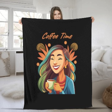 Discover Coffee Time Bliss Fleece Blankets