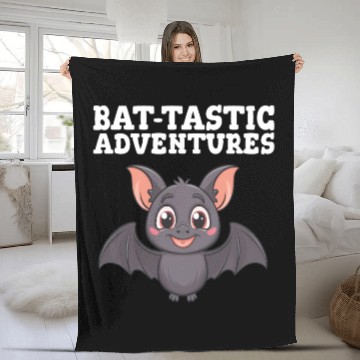 Discover Bat-tastic Adventures Cute Design Fleece Blankets