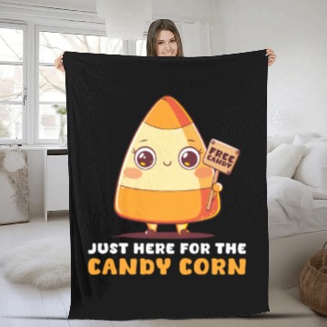 Discover Candy Corn Just Here For The Candy Corn Fleece Blankets