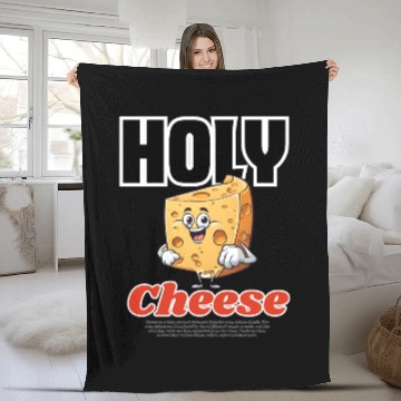 Discover Cheese Lover's Fleece Blankets! Funny Cheese Graphic Fleece Blankets