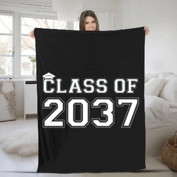 Discover Class Of 2037 Pre K Grow With Me Graduation Fleece Blankets
