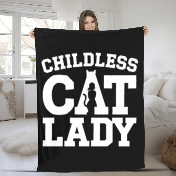 Discover Childless Cat lady Kamala Harris Fleece Blankets