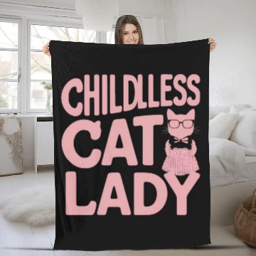 Discover Childless Cat lady Kamala Harris Fleece Blankets