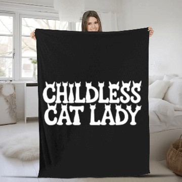 Discover Childless Cat lady Kamala Harris Fleece Blankets