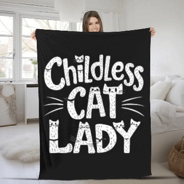 Discover Childless Cat lady Kamala Harris Fleece Blankets