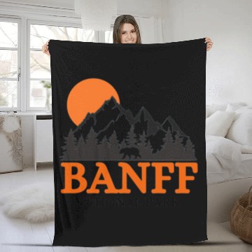 Discover Banff National Park Fleece Blankets