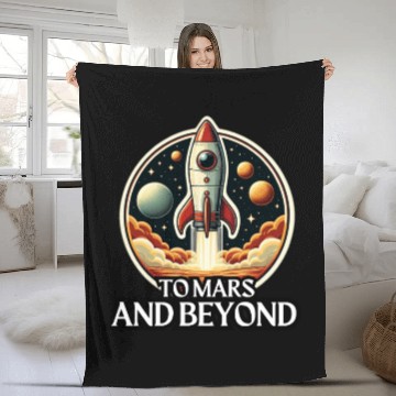 Discover To Mars and Beyond Fleece Blankets