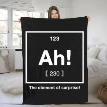 Discover The Element of Surprise - Clever Chemistry Design Fleece Blankets