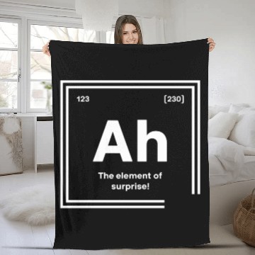 Discover The Element of Surprise - Clever Chemistry Design Fleece Blankets