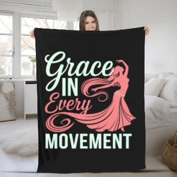 Discover Tribal Fusion Rhythmic Dance Art For Belly Dance Fleece Blankets