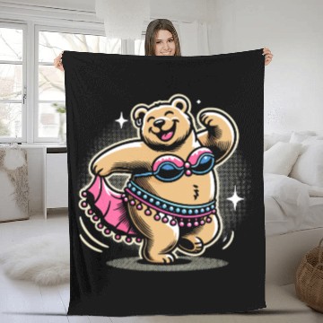 Discover Tribal Fusion Rhythmic Dance Art For Belly Dance Fleece Blankets