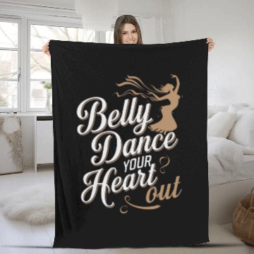 Discover Tribal Fusion Rhythmic Dance Art For Belly Dance Fleece Blankets