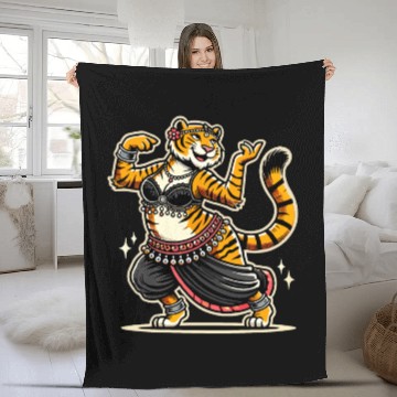Discover Tribal Fusion Rhythmic Dance Art For Belly Dance Fleece Blankets
