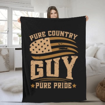 Discover Small Town Us Flag Country Livin Boy Fleece Blankets