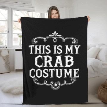 Discover This Is My Crab Costume Funny Lazy Halloween Fleece Blankets