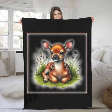 Discover Cute baby animals Fleece Blankets