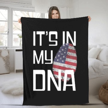 Discover It's in my DNA - Love America Fleece Blankets