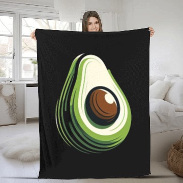 Discover Avocado minimalist avocados design food art 2 Fleece Blankets