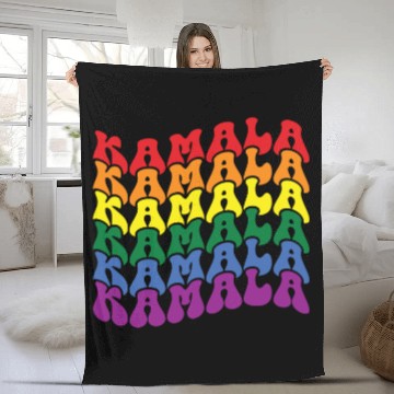 Discover Kamala Harris LGBTQ Gay Pride Lesbian Fun Fleece Blankets