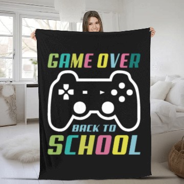 Discover Game Over Back To School Fleece Blankets