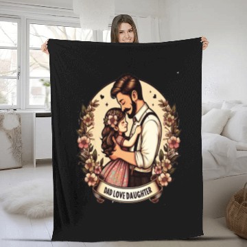 Discover DAD LOVE DAUGHTER SPECIAL GIFT 2025 Fleece Blankets