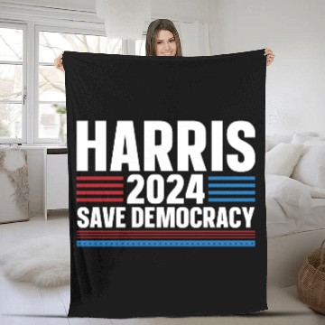 Discover Kamala Harris for President Vote 2024 Tim Walz Fleece Blankets