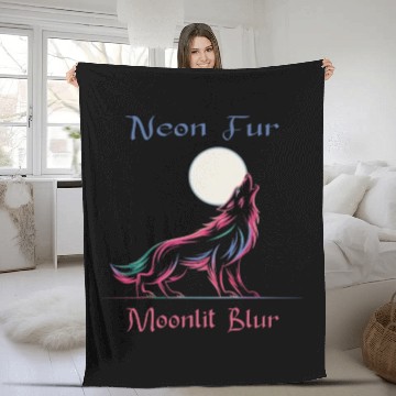 Discover Neon Werewolf Fleece Blankets