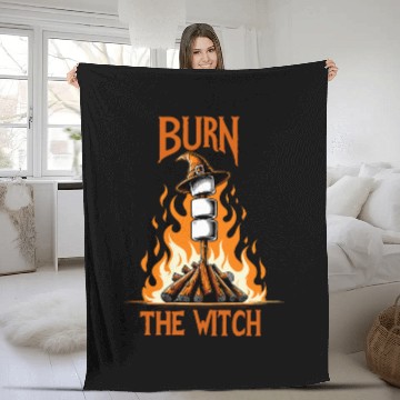 Discover Burn The Marshmallow Witch Fleece Blankets
