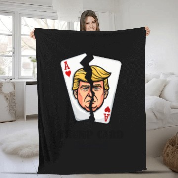 Discover Revoked Trump Card Political Satire Fleece Blankets