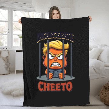 Discover Incarcerate Cheeto Anti-Trump Political Satire Fleece Blankets