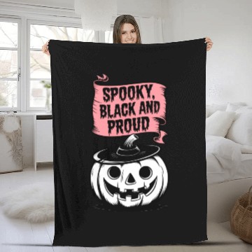 Discover Spooky Black and Proud Fleece Blankets