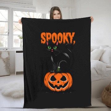 Discover Spooky Black and Proud Fleece Blankets