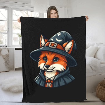 Discover Magical Fox - Wizard Fantasy Fleece Blankets