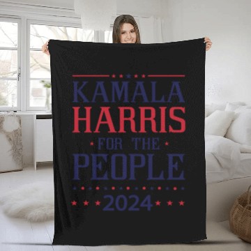 Discover Kamala Harris 2024 for President Vote Tim Walz Fleece Blankets