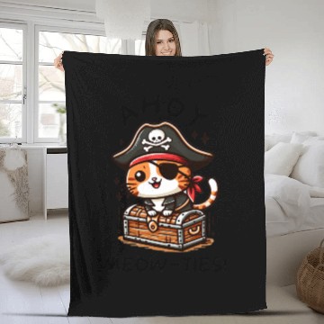 Discover Ahoy Meow Ties Fleece Blankets