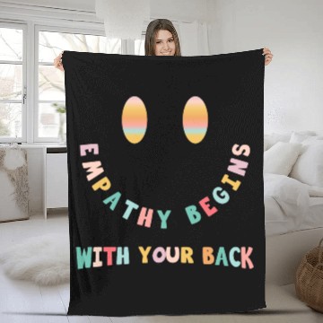 Discover Empathy begins with your back Fleece Blankets