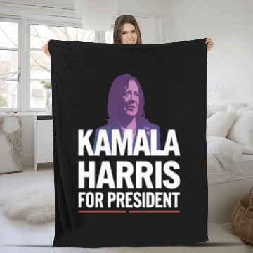 Discover kamala harris for president Fleece Blankets