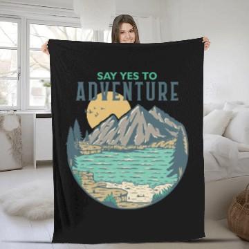 Discover Say Yes to Adventure Fleece Blankets