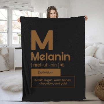 Discover Melanin Definition Brown Sugar Warm Honey Fleece Blankets