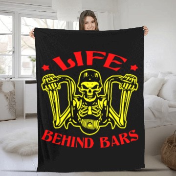 Discover Life Behind Bars Biker LIKE US ON FACEBOOK #USAP Fleece Blankets